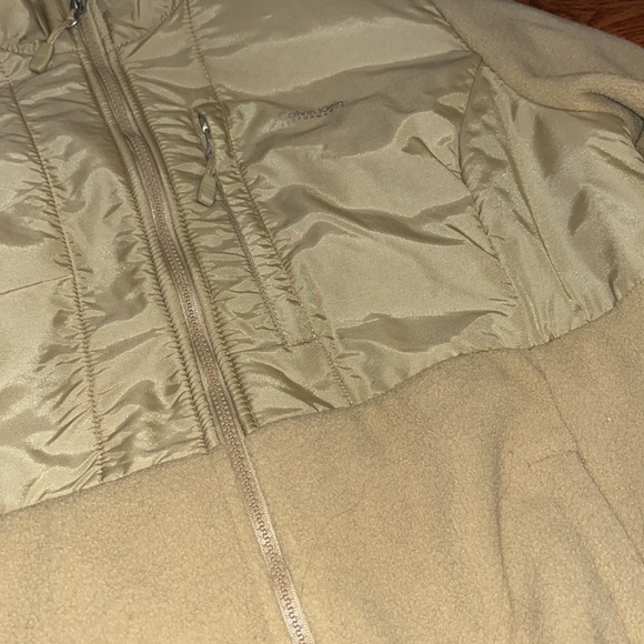 Calvin Klein full zip Fleece & Nylon Trim Jacket performance fleece size L - Picture 4 of 11